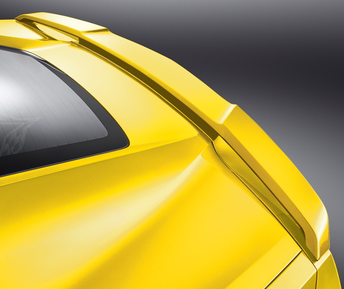 High Wing Spoiler Kit in Corvette Racing Yellow Tintcoat