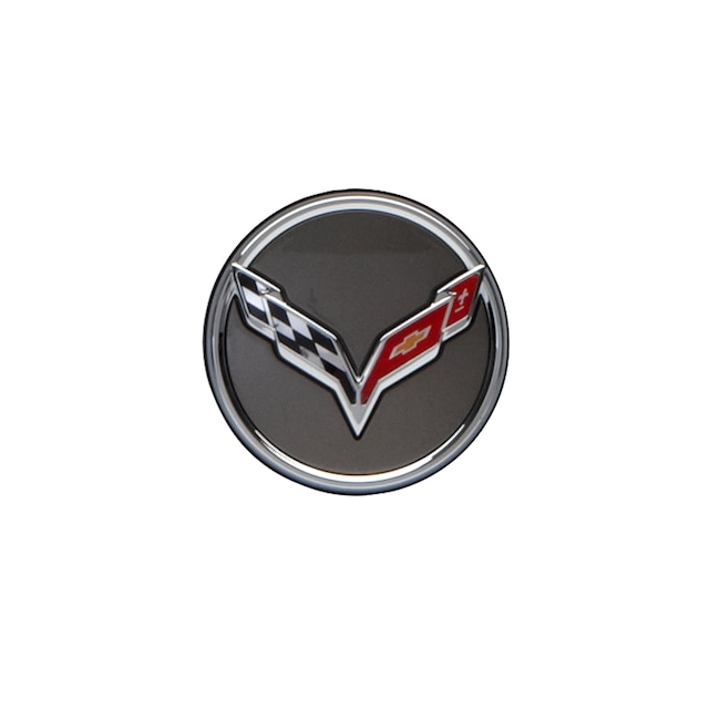 Center Cap in Argent with Crossed Flags Logo