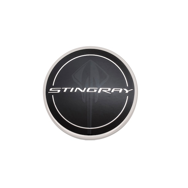 Center Cap in Black with Stingray Script