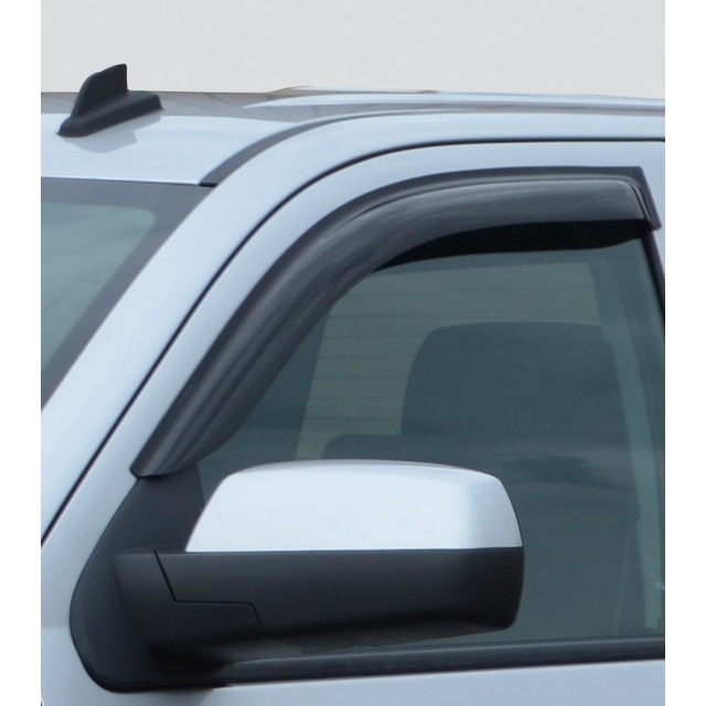 Standard Cab Tape-On Side Door Window Weather Deflectors in Smoke Black by EGR® - Associated Accessories