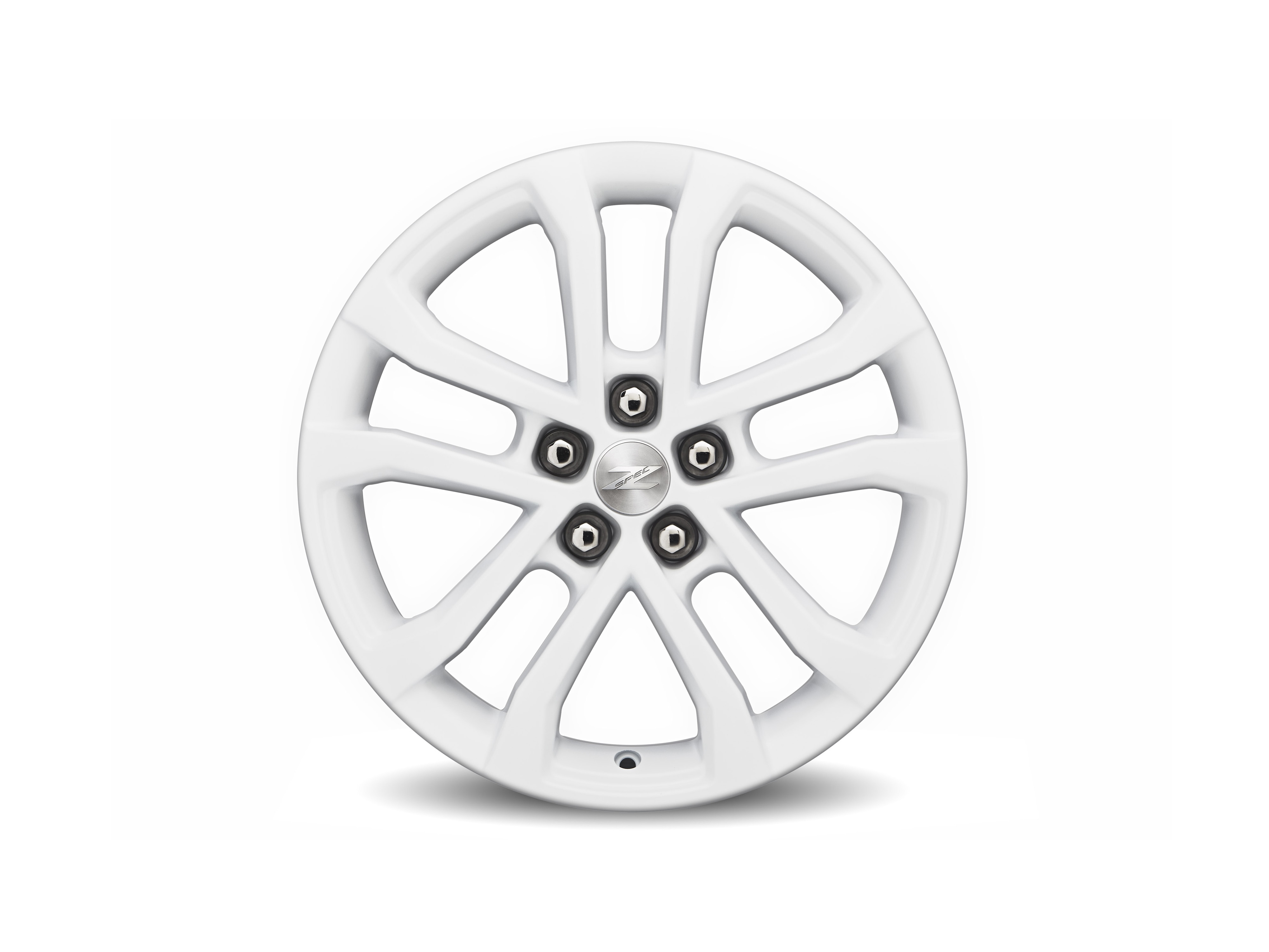 17x6.5-Inch Aluminum 5-Split-Spoke Wheel in White