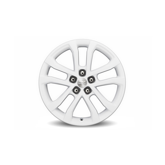 17x6.5-Inch Aluminum 5-Split-Spoke Wheel in White