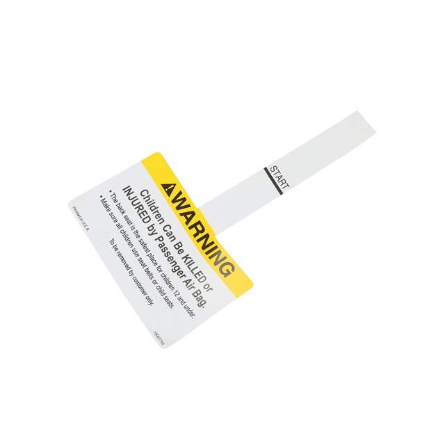 GM Genuine Parts Instrument Panel Airbag Warning Tag