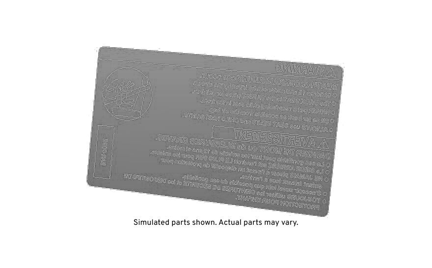 GM Genuine Parts Caution Label