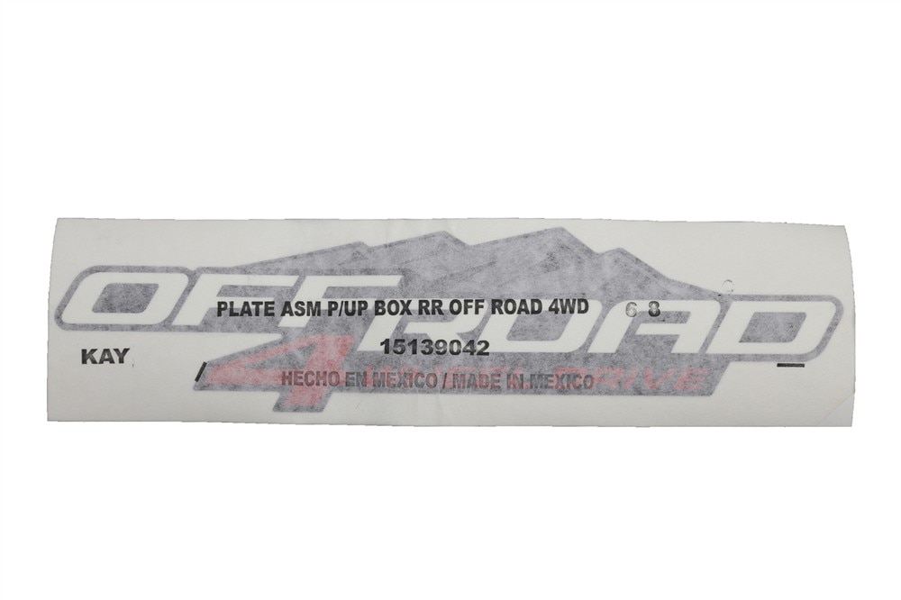 GM Genuine Parts Pickup Box Side Rear Offroad 4 Wheel Drive Decal