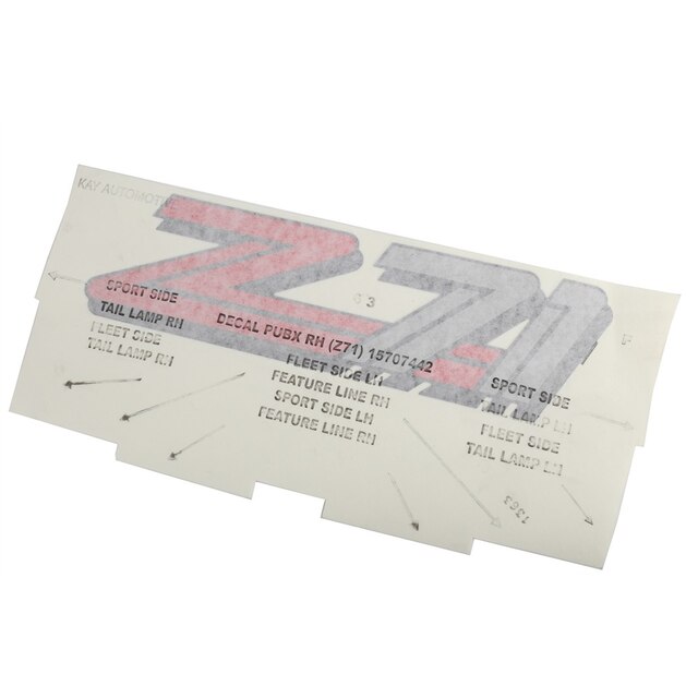 GM Genuine Parts Pickup Box Side Rear Z71 Decal