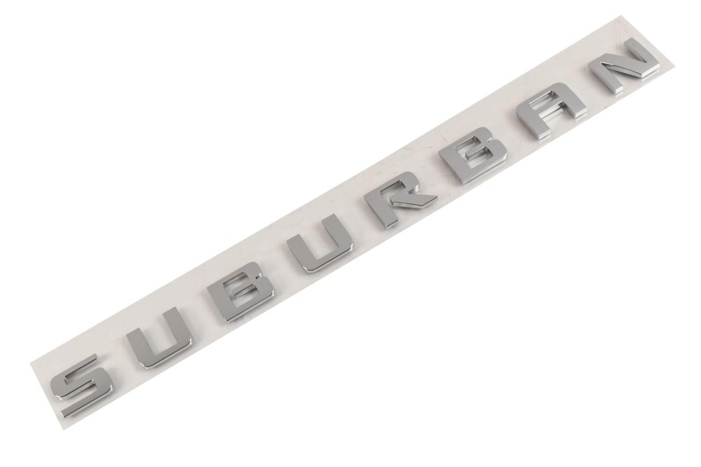 GM Genuine Parts Bright Chrome Front Side Door Suburban Name Plate