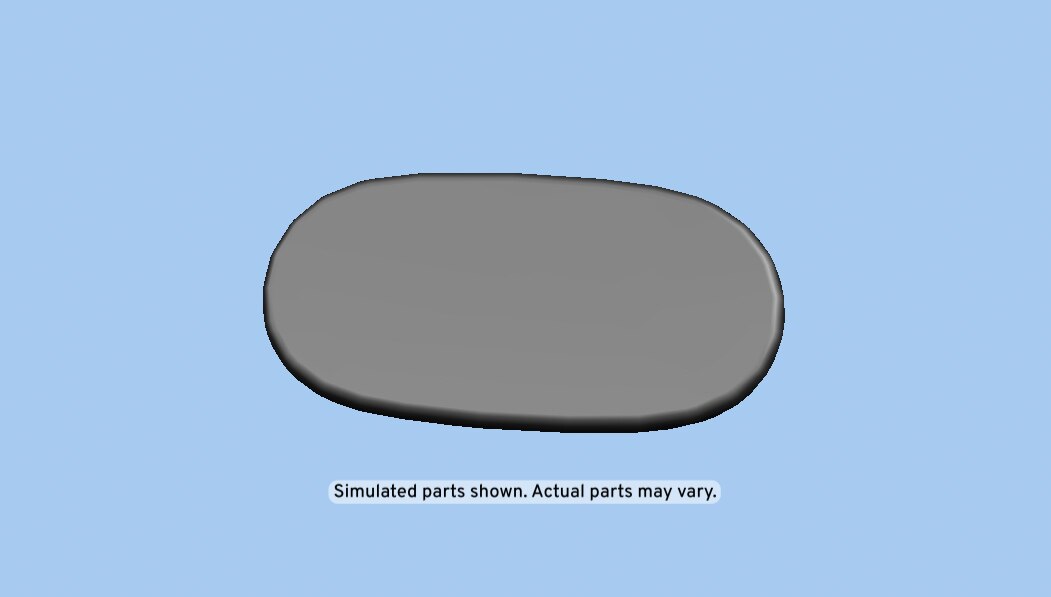 GM Genuine Parts Granite Opel Gray Body Lock Pillar Garnish Molding Plug