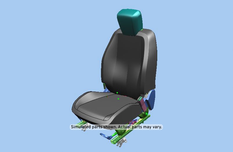GM Genuine Parts Jet Black Passenger Seat
