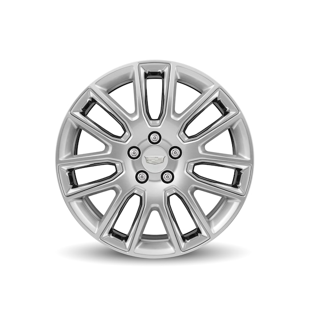19x9-Inch Aluminum 7-Split-Spoke Front Wheel in Silver