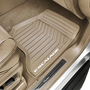 First-Row All-Weather Floor Mats in Dune with Escalade Script