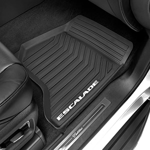 First-Row Premium All-Weather Floor Mats in Jet Black with Escalade Script