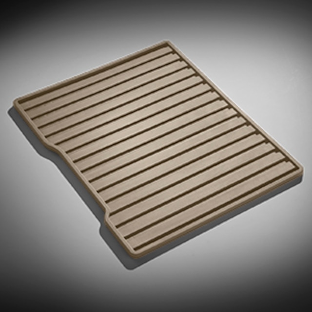Second-Row Pass-Through All-Weather Floor Mat in Dune for Models with Second-Row Captain's Chairs