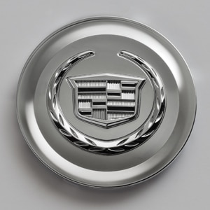 Center Cap in Chrome with Monochrome Cadillac Logo