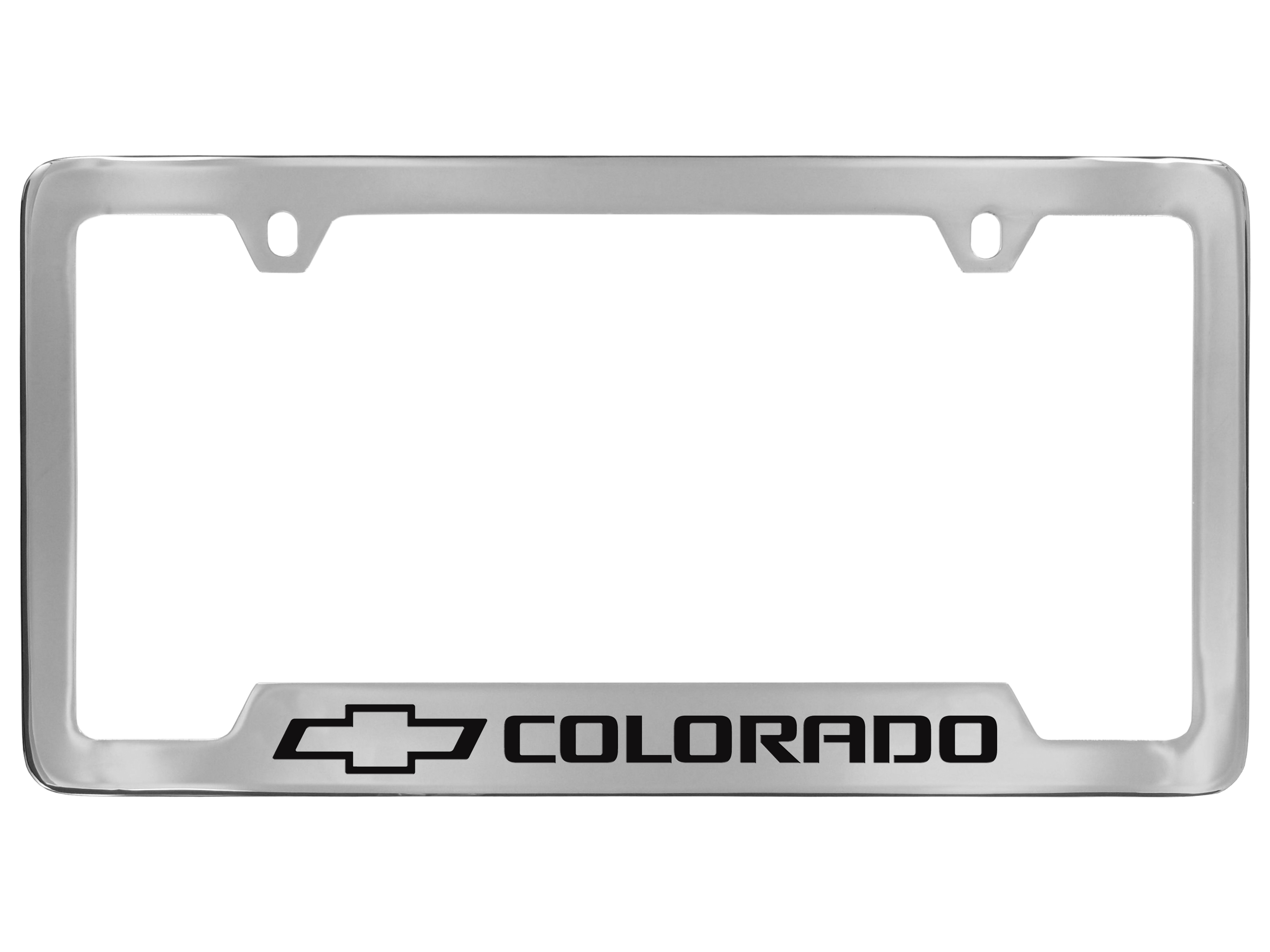License Plate Frame by Baron & Baron® in Chrome with Bowtie Logo and Colorado Script - Associated Accessories
