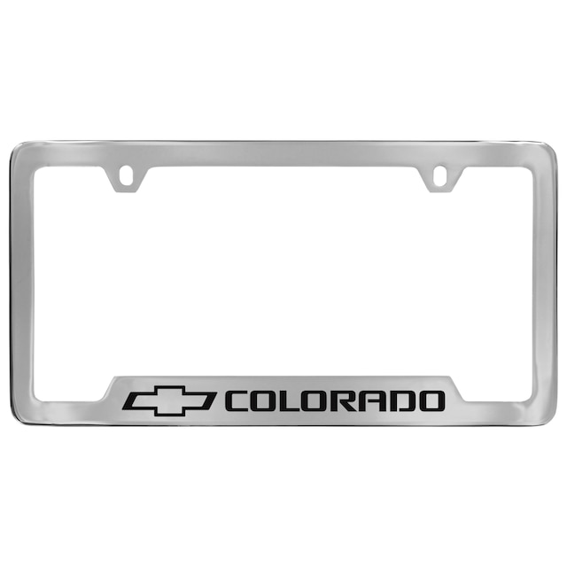 License Plate Frame by Baron & Baron® in Chrome with Bowtie Logo and Colorado Script - Associated Accessories