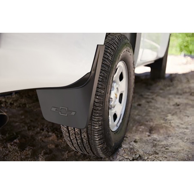 Rear Splash Guards in Black with Bowtie Logo