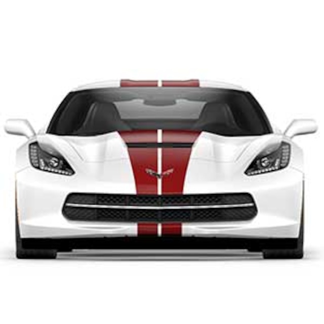 Dual Racing Stripe Package in Crystal Red