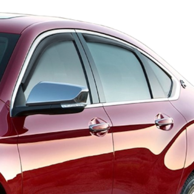 Front and Rear In-Channel Side Door Window Weather Deflectors in Smoke Black by LUND® - Associated Accessories