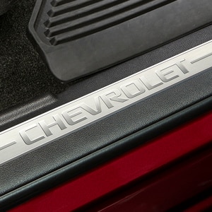 Front Door Sill Plates with Jet Black Surround and Chevrolet Script