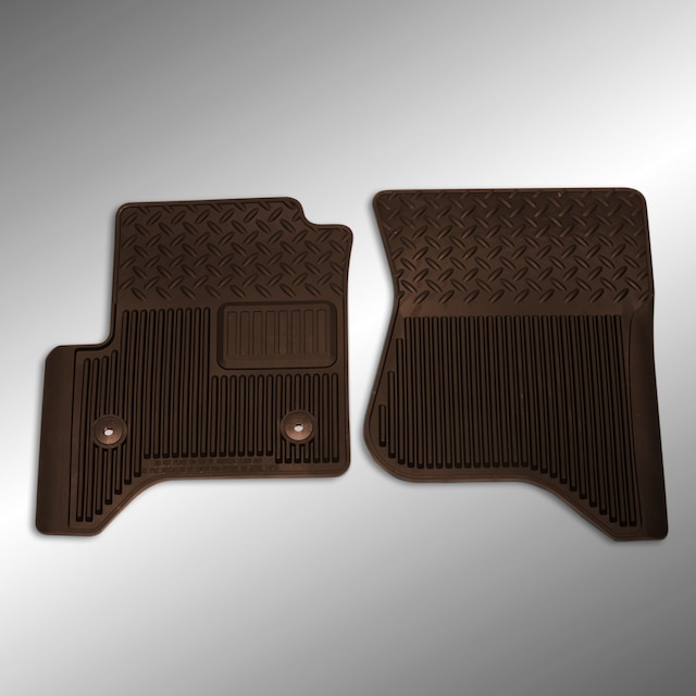 First-Row Premium All-Weather Floor Mats in Cocoa