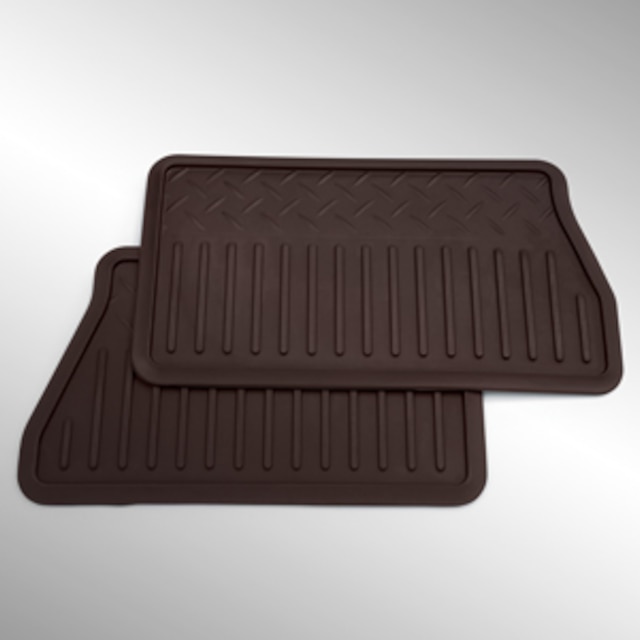 Double Cab Second-Row Premium All-Weather Floor Mats in Cocoa