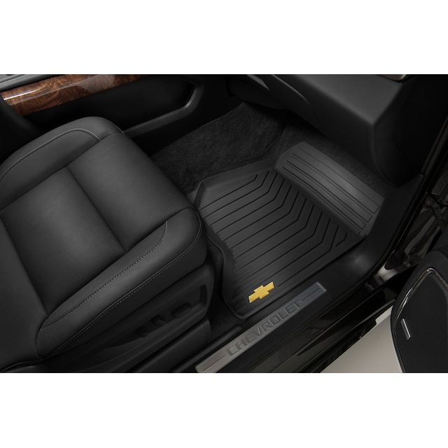 First-Row Premium All-Weather Floor Mats in Jet Black with Bowtie Logo