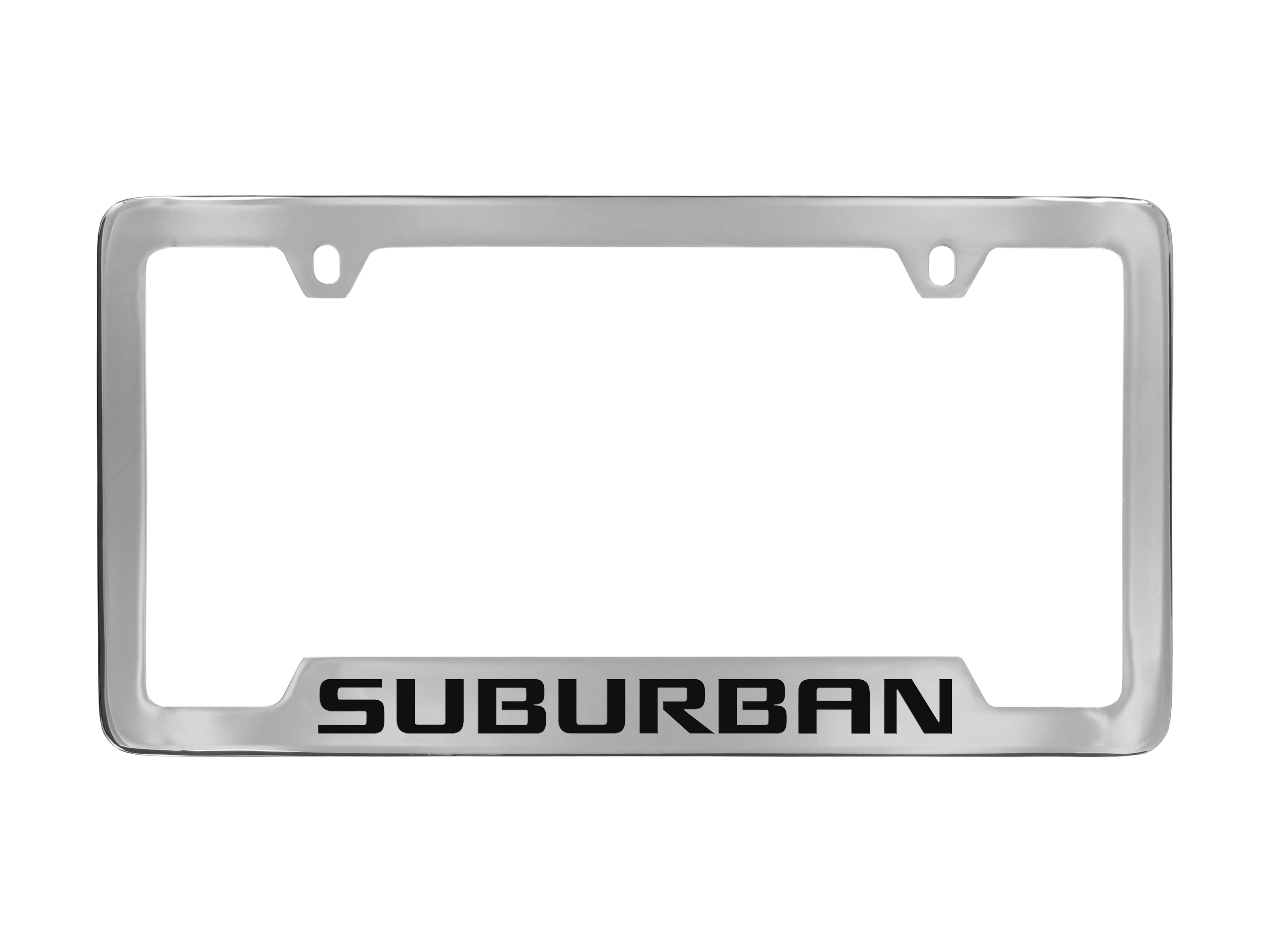 License Plate Frame by Baron & Baron® in Chrome with Suburban Script - Associated Accessories