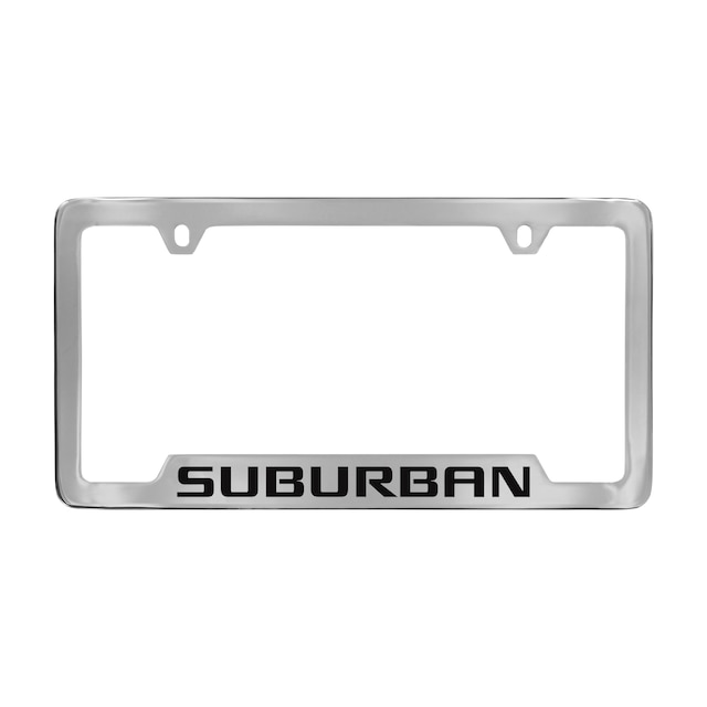 License Plate Frame by Baron & Baron® in Chrome with Suburban Script - Associated Accessories