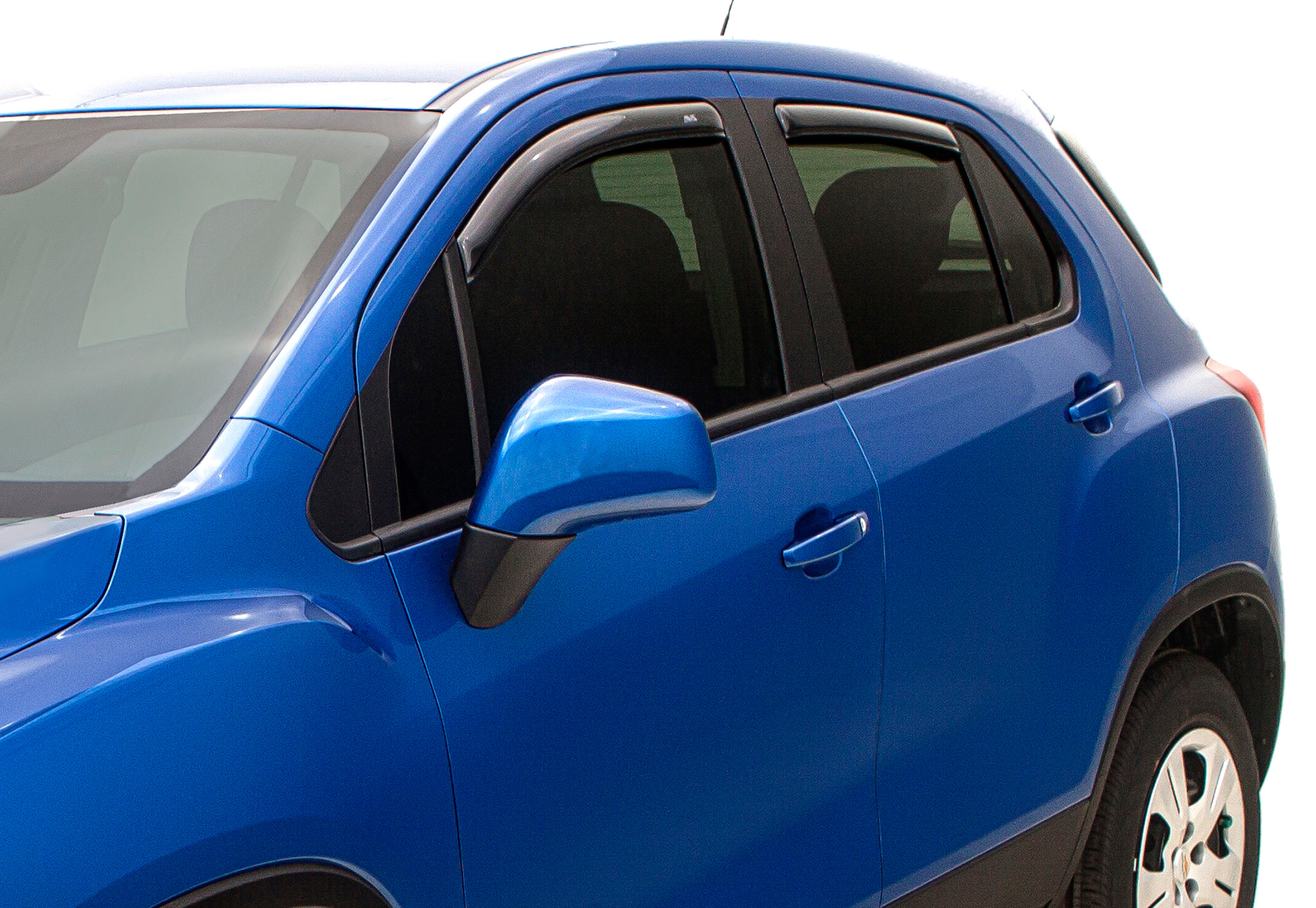 Front and Rear In-Channel Side Door Window Weather Deflectors in Smoke Black by LUND® - Associated Accessories