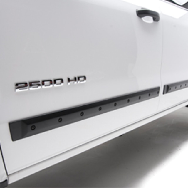 Double Cab Bolt-On Look Door Moldings by EGR® in Matte Black - Associated Accessories