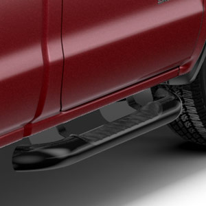 Regular Cab 4-Inch Round Assist Steps in Black