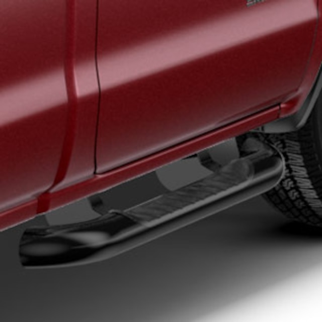 Regular Cab 4-Inch Round Assist Steps in Black