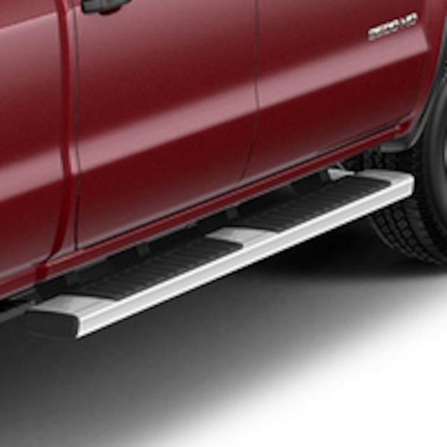 Crew Cab 6-Inch Rectangular Assist Steps in Chrome