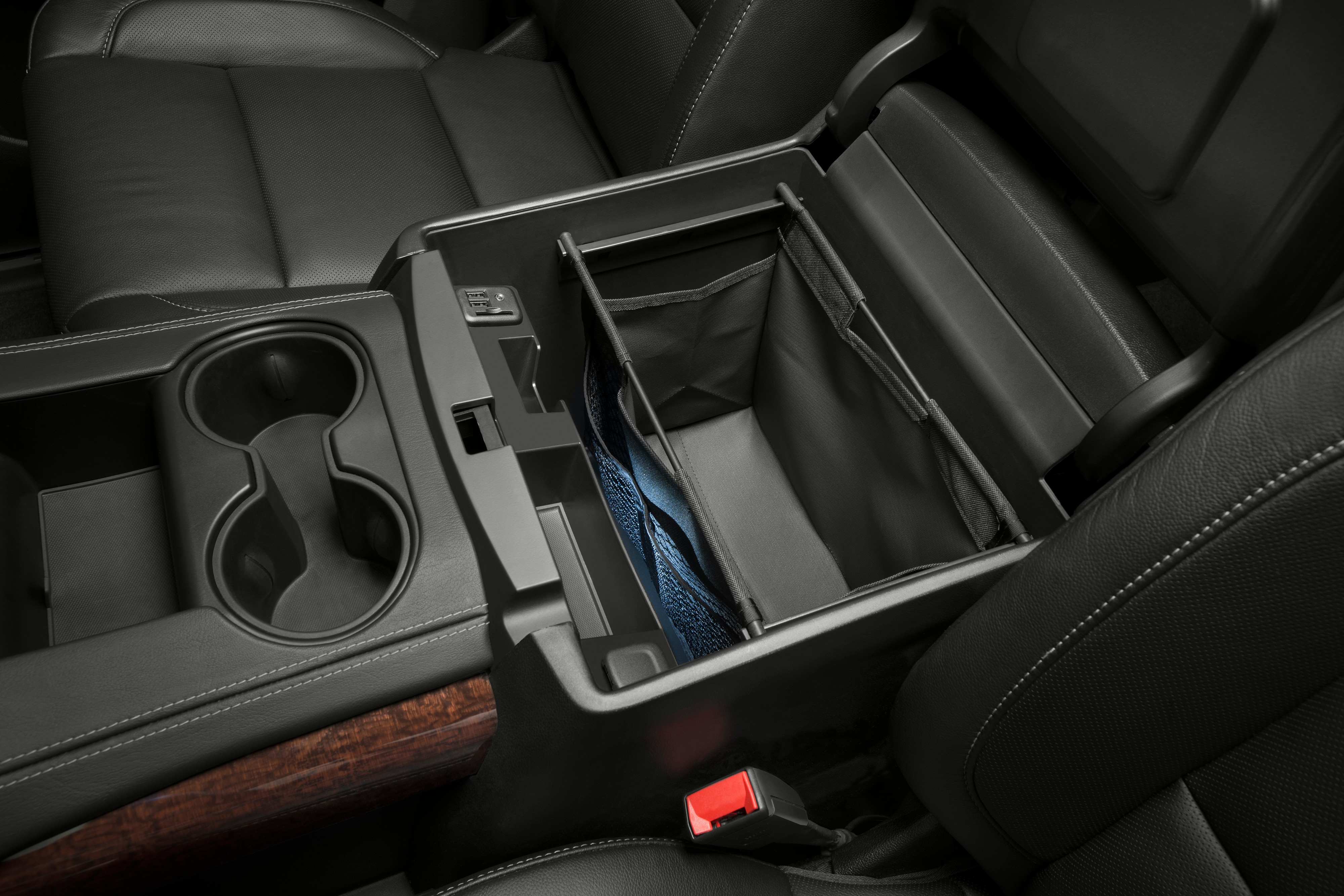 Front Center Console Organizer in Black with Removable Tote