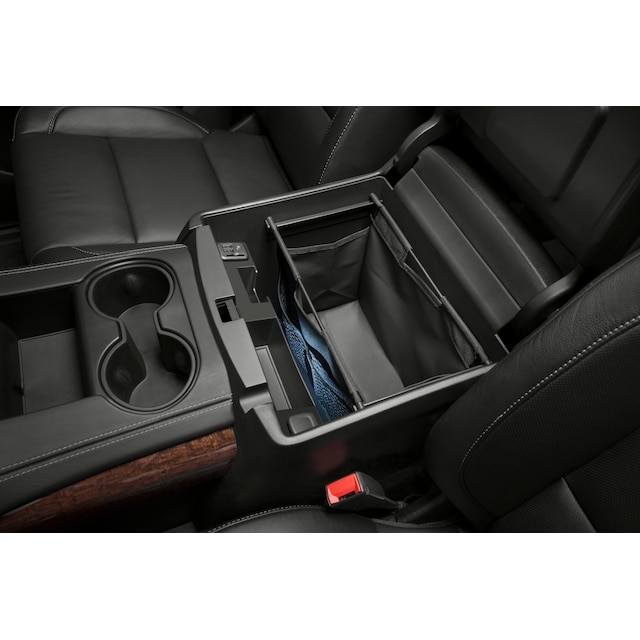 Front Center Console Organizer in Black with Removable Tote