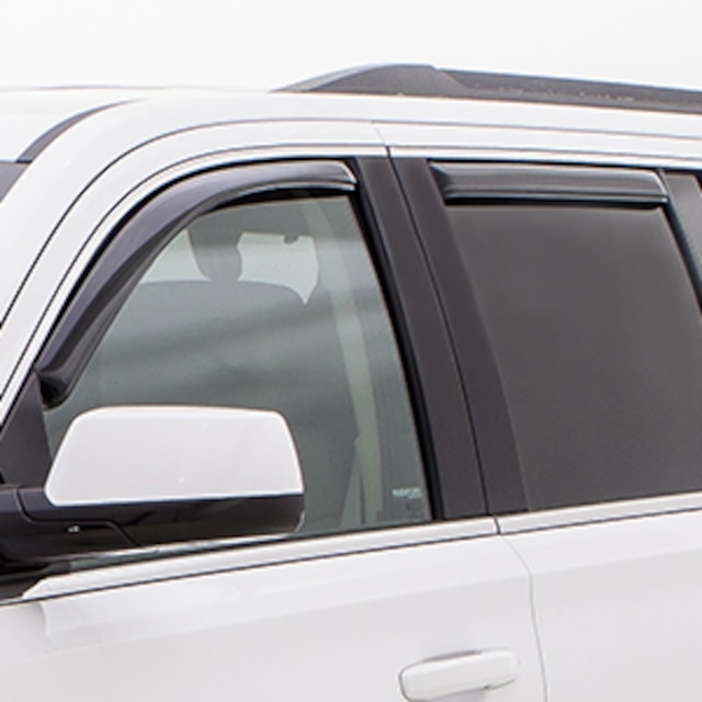 Front and Rear In-Channel Window Weather Deflectors in Smoke Black by LUND® - Associated Accessories