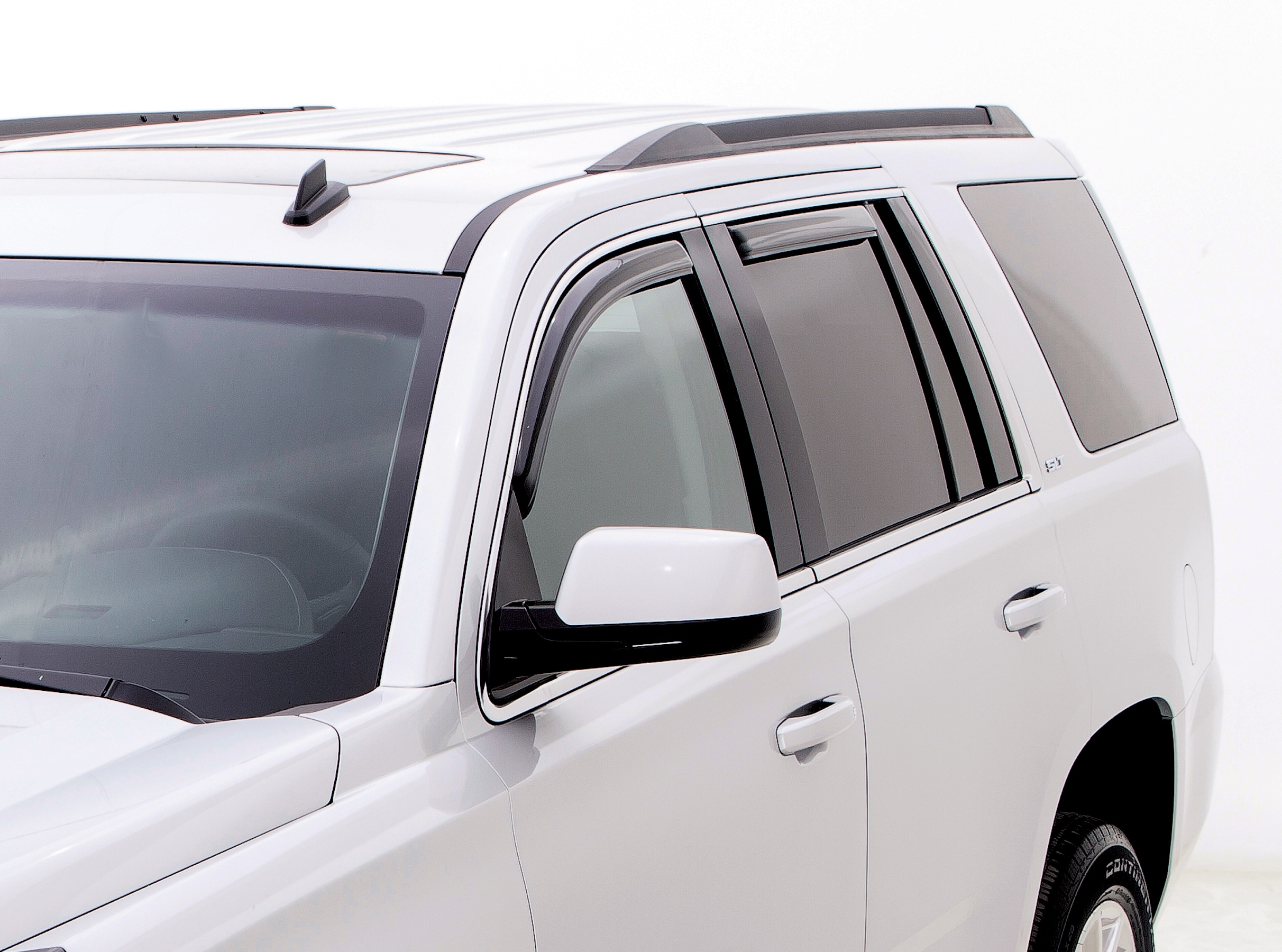 Front and Rear In-Channel Window Weather Deflectors in Smoke Black by LUND® - Associated Accessories