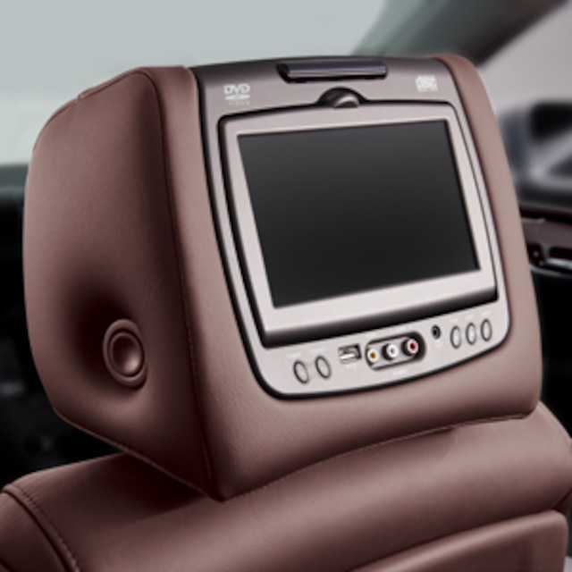 Rear-Seat Entertainment System with DVD Player in Choccachino Leather