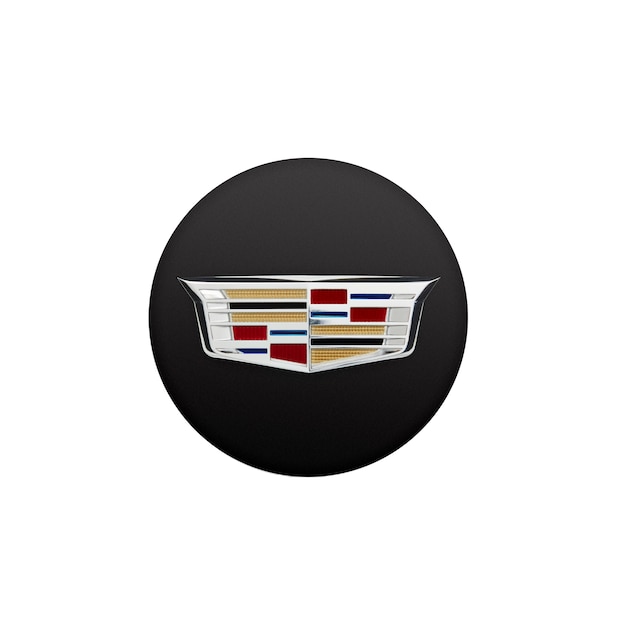 Center Cap in Black with Cadillac Logo
