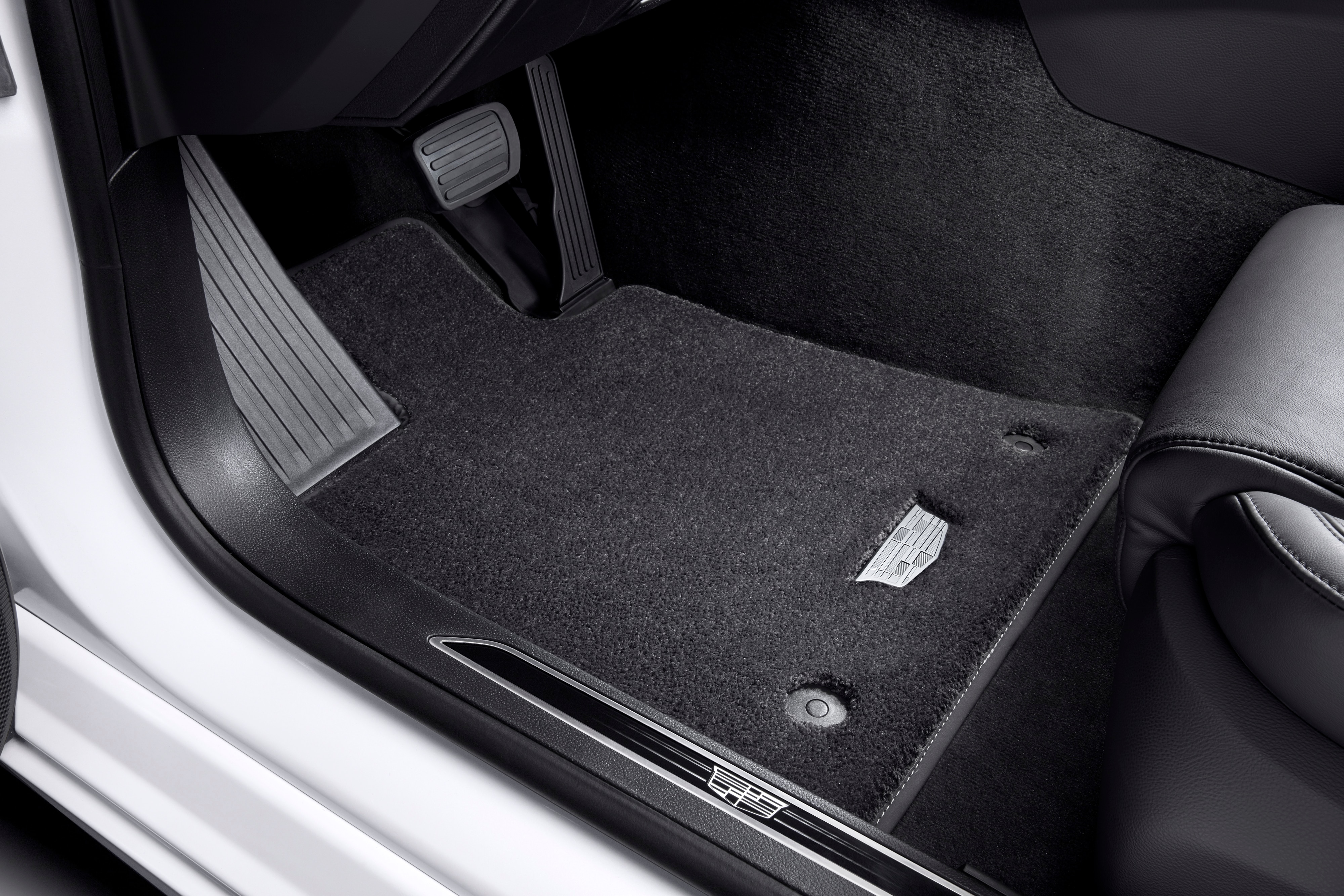 Cadillac Premium Carpeted Cargo Area Mat in Jet Black with