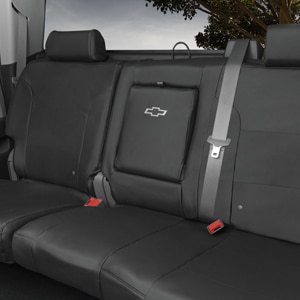 Silverado Medium Duty Protective Crew Cab Rear Seat Cover Set in Black (for Vehicles with Armrest)