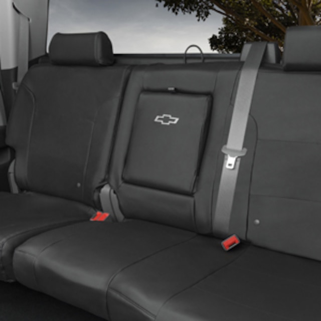 Silverado Medium Duty Protective Crew Cab Rear Seat Cover Set in Black (for Vehicles with Armrest)