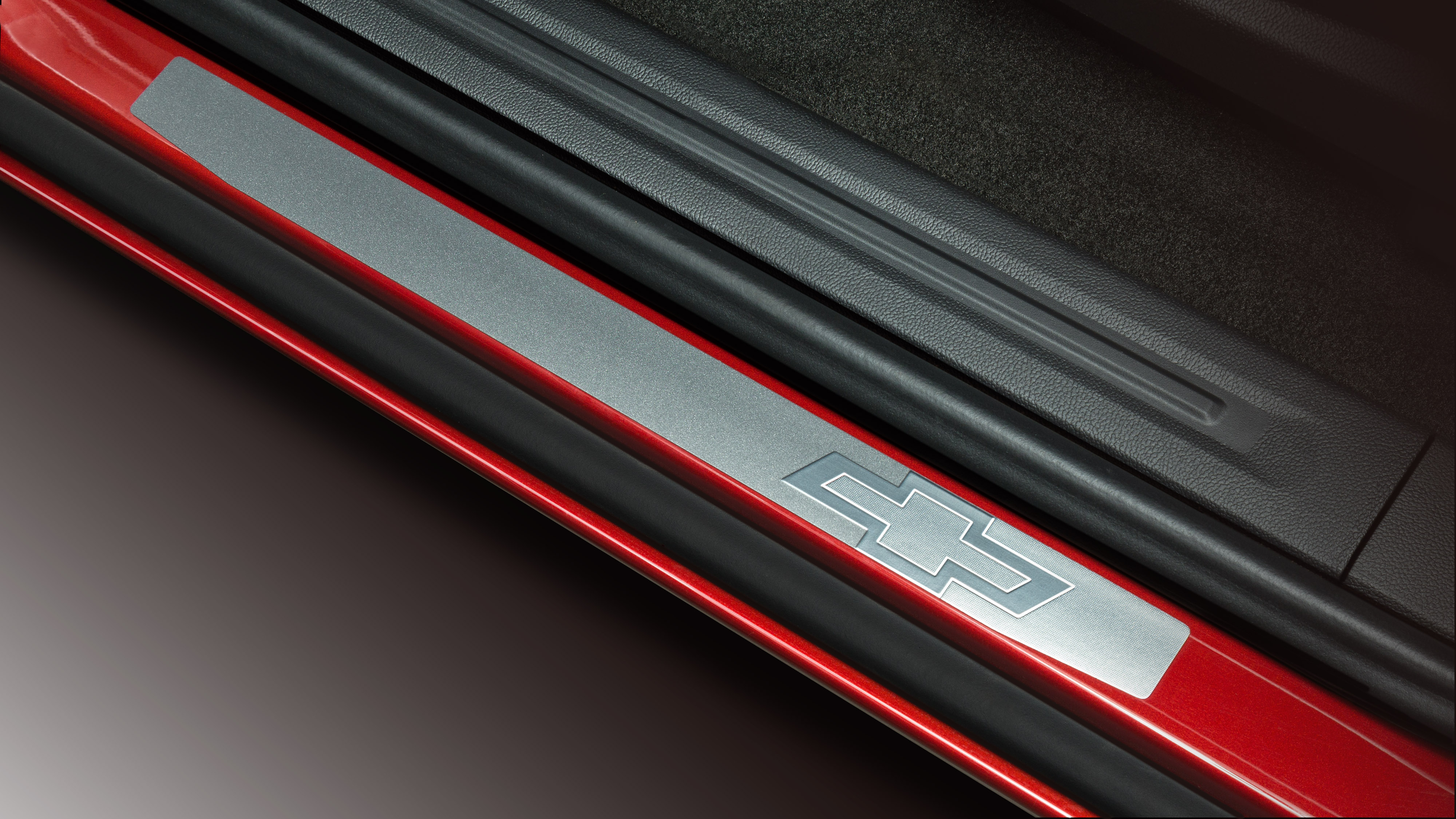 Front and Rear Door Sill Plates in Stainless Steel with Bowtie Logo