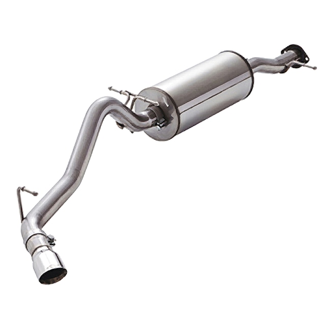 Exhaust System with Front Pipe, Tail Pipe, Muffler, Decorative Tail Pipe Tip, and Clamps