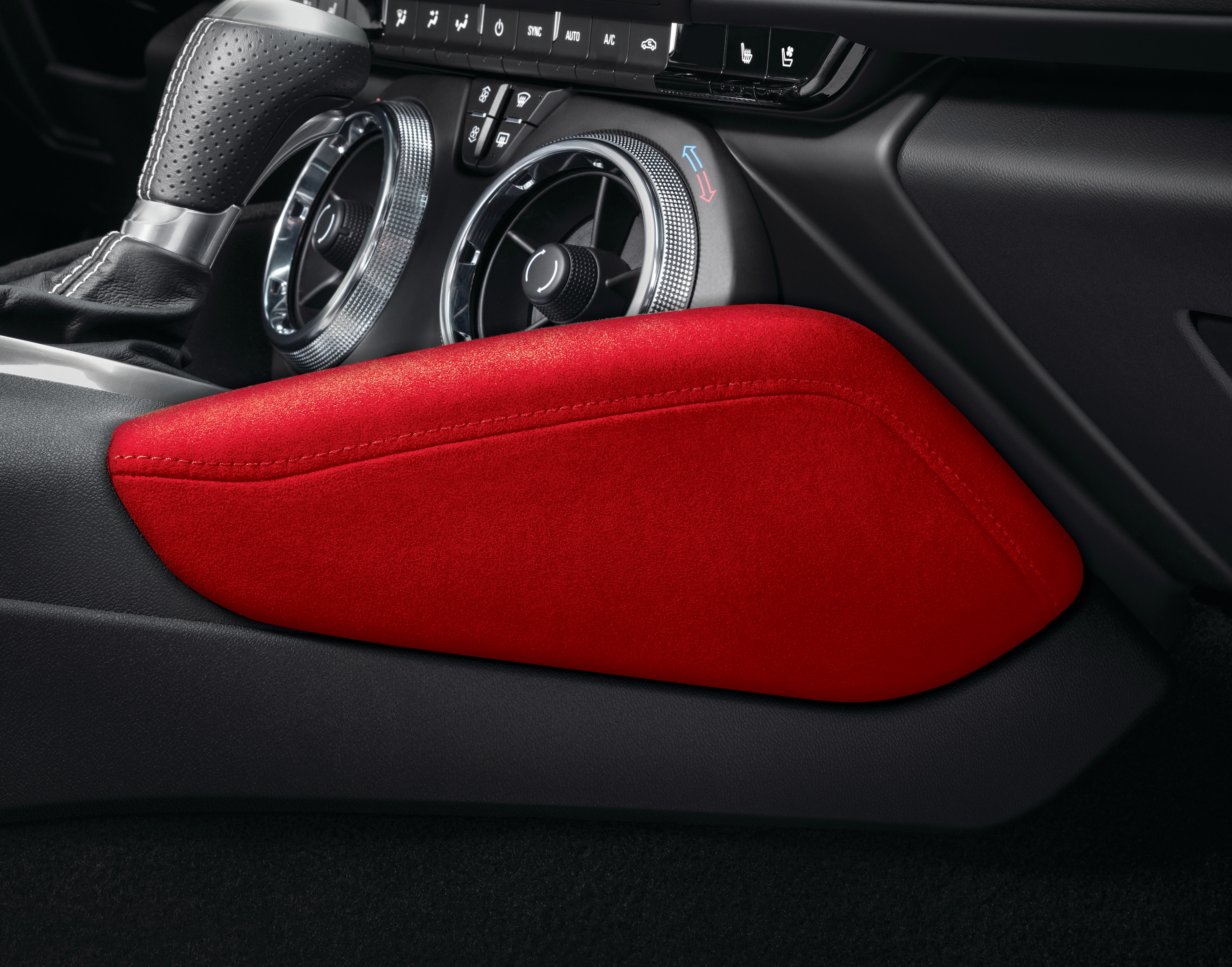Four-Piece Knee Pad Interior Trim Kit in Red with Torch Red Stitching