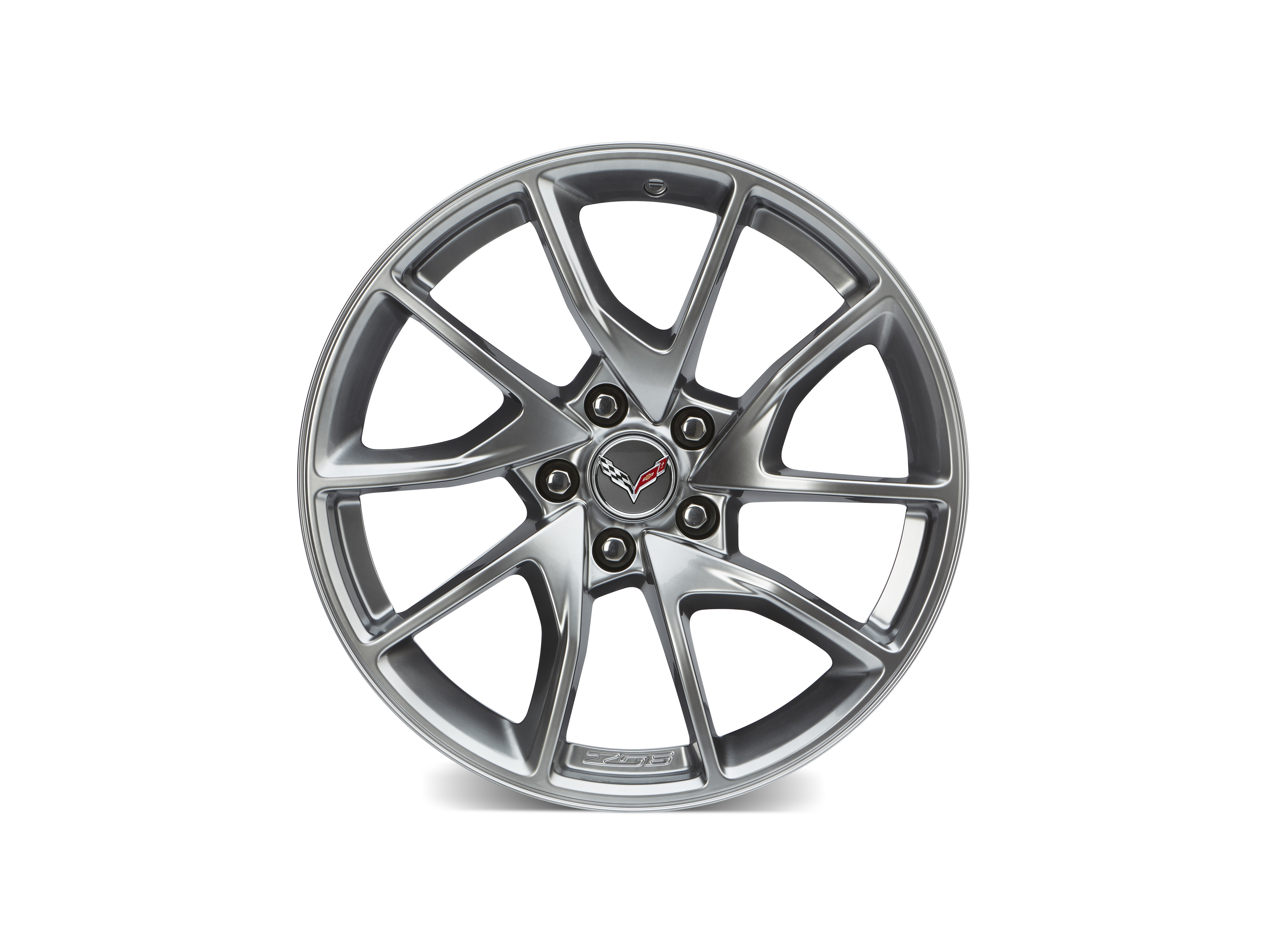 19x10-Inch Aluminum 5-Split-Spoke Front Wheel in Nickel Pearl