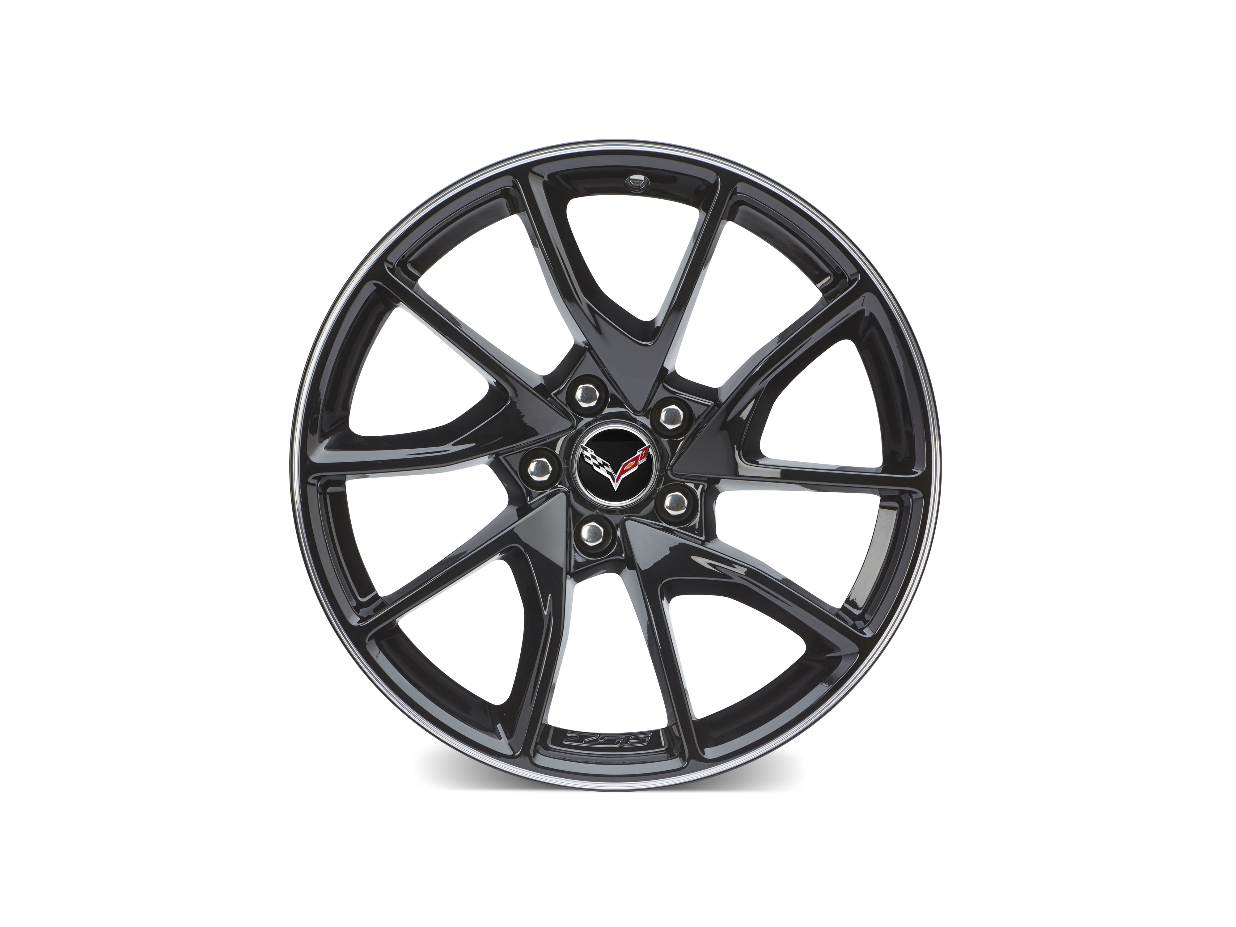 19x10-Inch Aluminum 5-Split-Spoke Front Wheel in Black with Machined Groove
