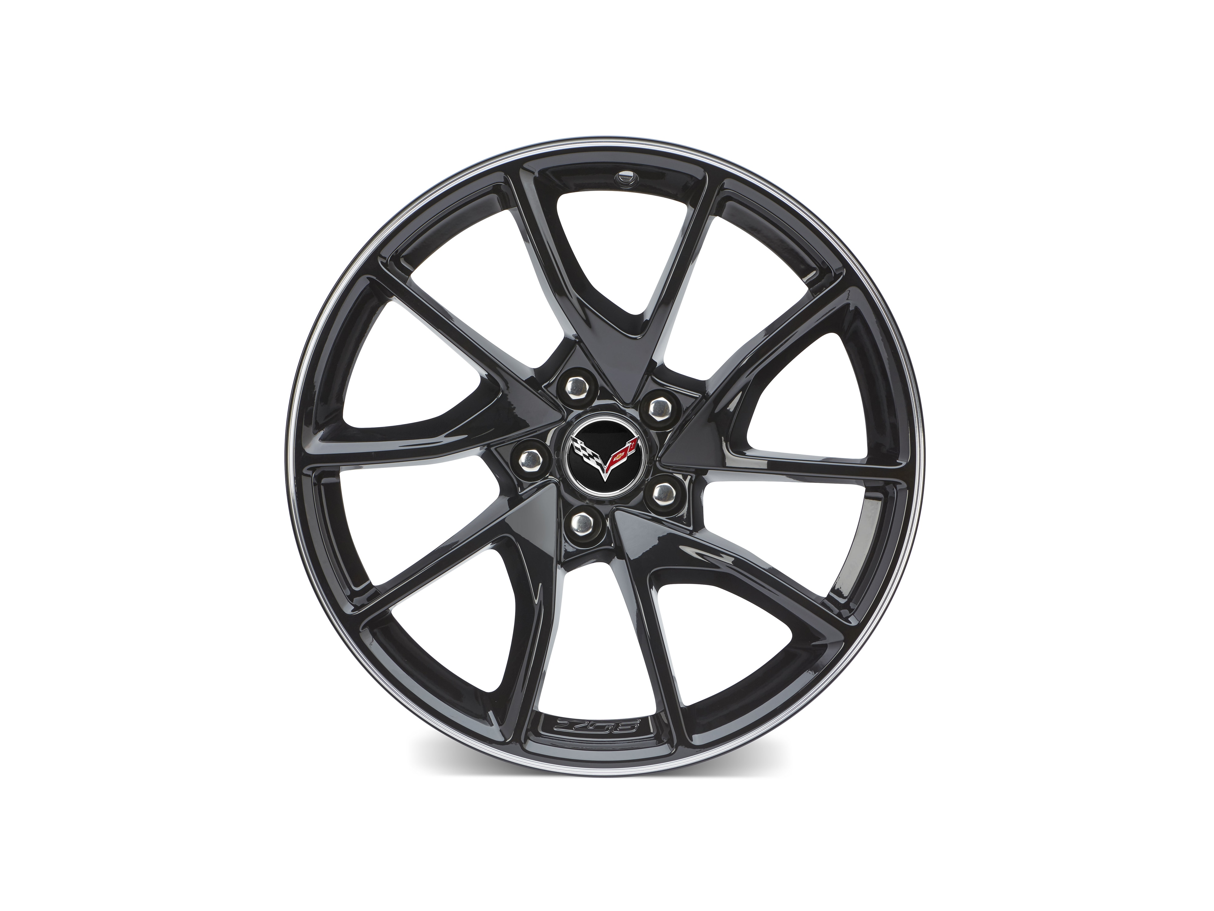 20x12-Inch Aluminum 5-Split-Spoke Rear Wheel in Black with Machined Groove