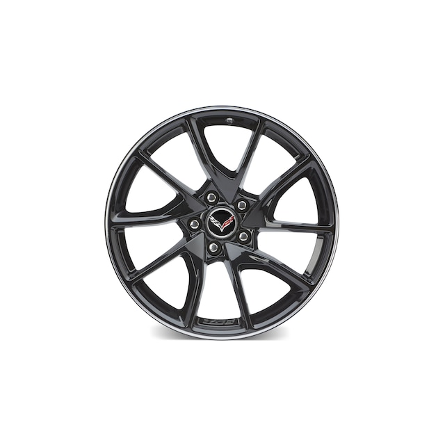 20x12-Inch Aluminum 5-Split-Spoke Rear Wheel in Black with Machined Groove